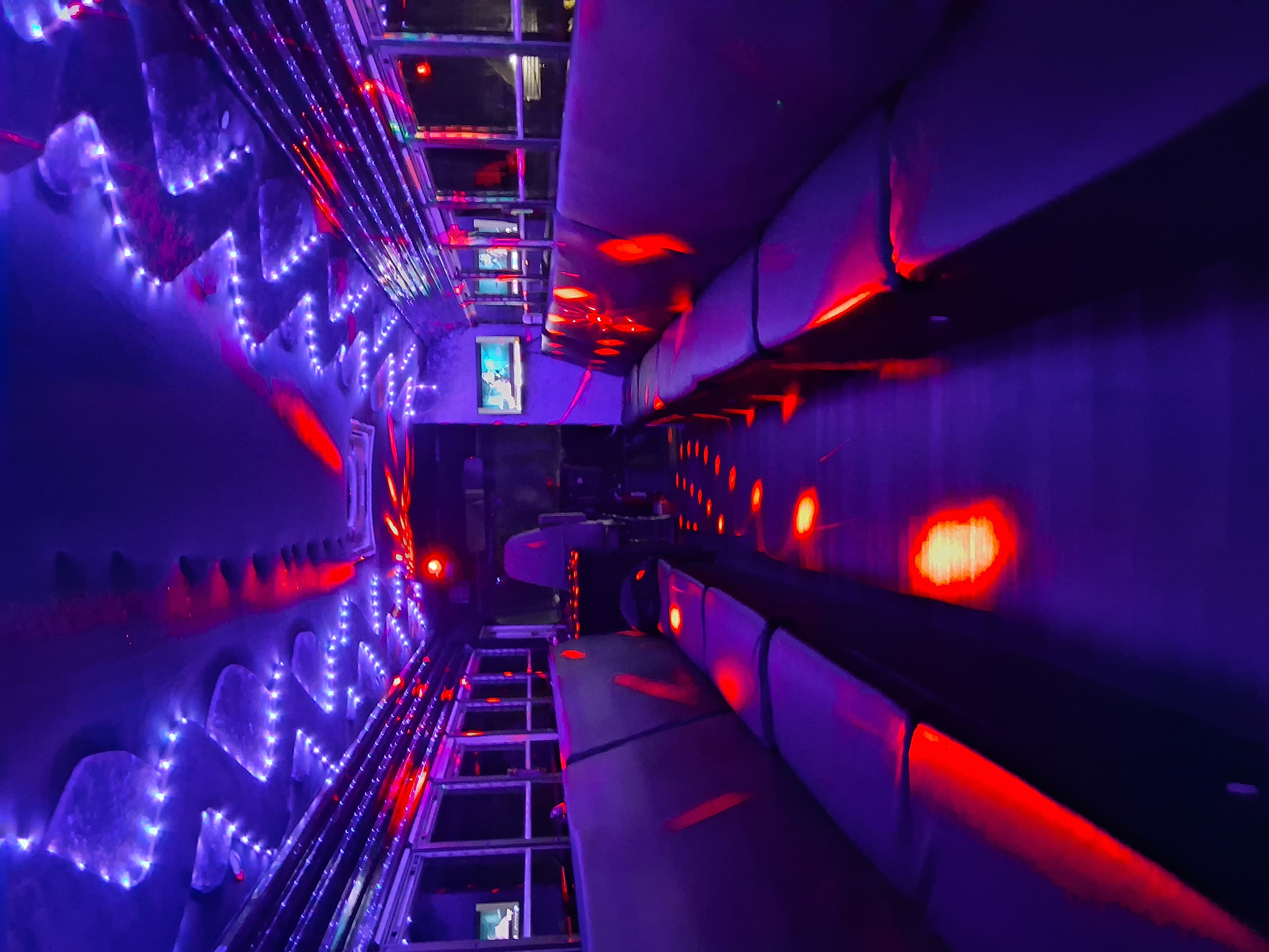 Luxury party bus interior